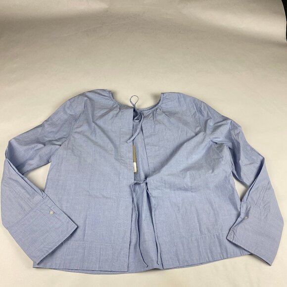 NWT Everlane Poplin Breeze Shirt Women's XS Light Blue 100% Cotton - Picture 5 of 16